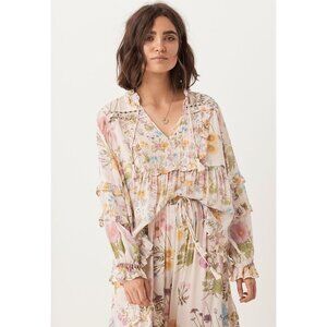 Spell and the Gypsy Collective Wild Bloom Blouse Boho Cream Floral Medium